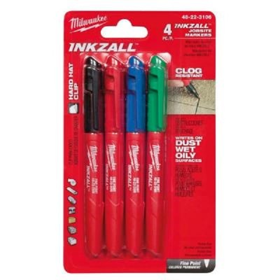 Milwaukee 48-22-3106 4PK Fine Point Colored Markers