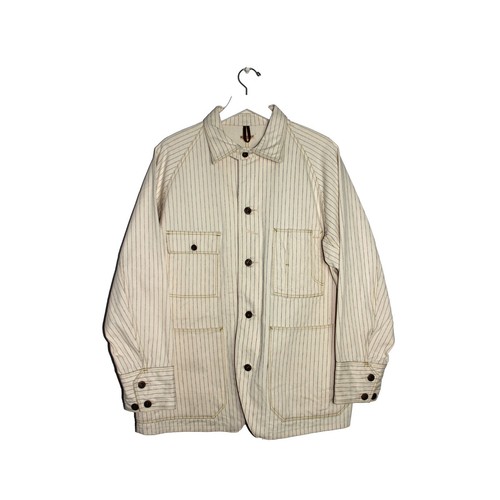 Hickory Stripe Denim Chore Jacket 