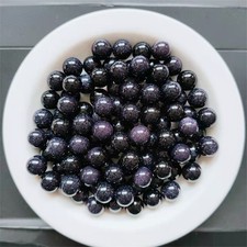 Wholesale 50pcs 8mm Natural Blue Sand Stone Round Ball Shape No Hole Beads