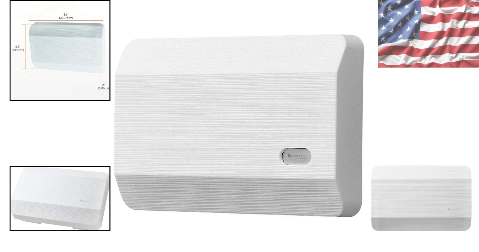 Durable White ABS Door Chime with Two Dinging Sounds for Stylish Entrances