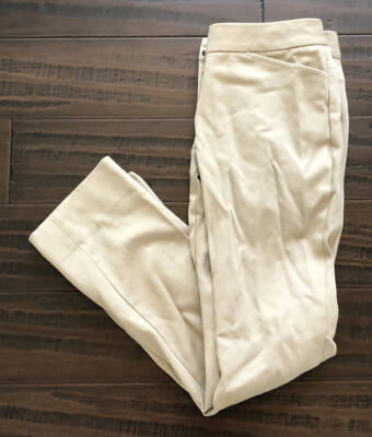 Elie Tahari Pants Womens 4 Khaki Straight Legged Slacks Trousers Beige READ