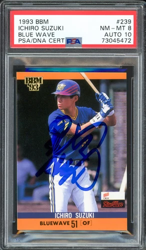 Ichiro Suzuki 1993 BBM RC PSA 8 Gem 10 Auto Signed In Kanji PSA/DNA 73045472