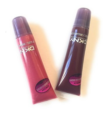 Dkny Delicious Day/Night Lip gloss Set of 2 Pink & Plum NWOB