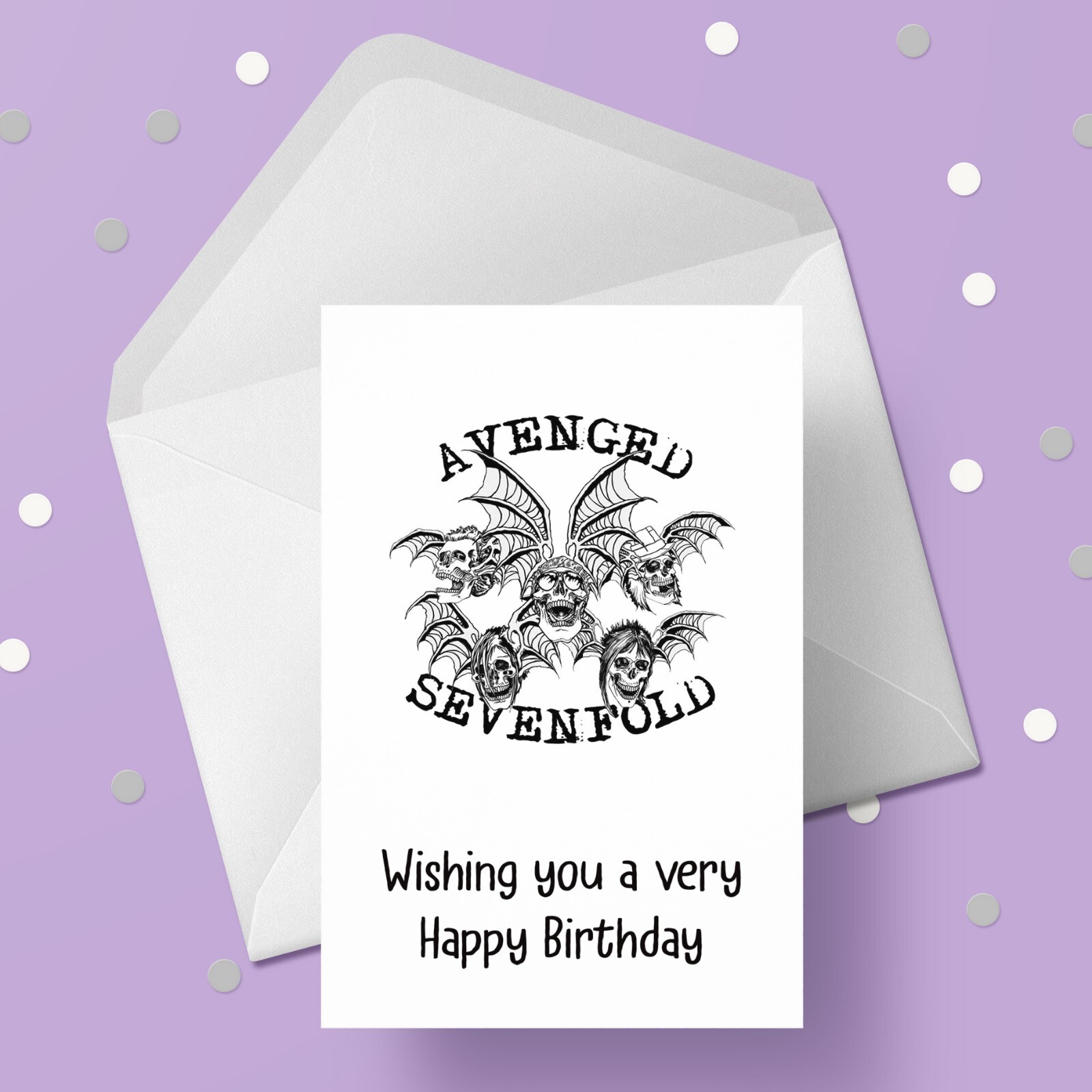 Avenged Sevenfold Birthday Card - Free 1st class p&p