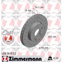 2X Bremsscheibe Vorne Ø295 Mm InnenbelüFtet Gelocht FüR Mercedes E-Klasse