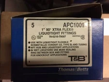 Thomas & Betts 1" 90° Liquidtight Fitting, APC1009, 78-6210-79087, Box of 5