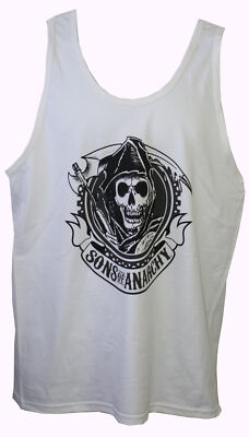 Sons of Anarchy Samcro SOA Reaper Banner Tank Top Small Sml Sm S T-Shirt