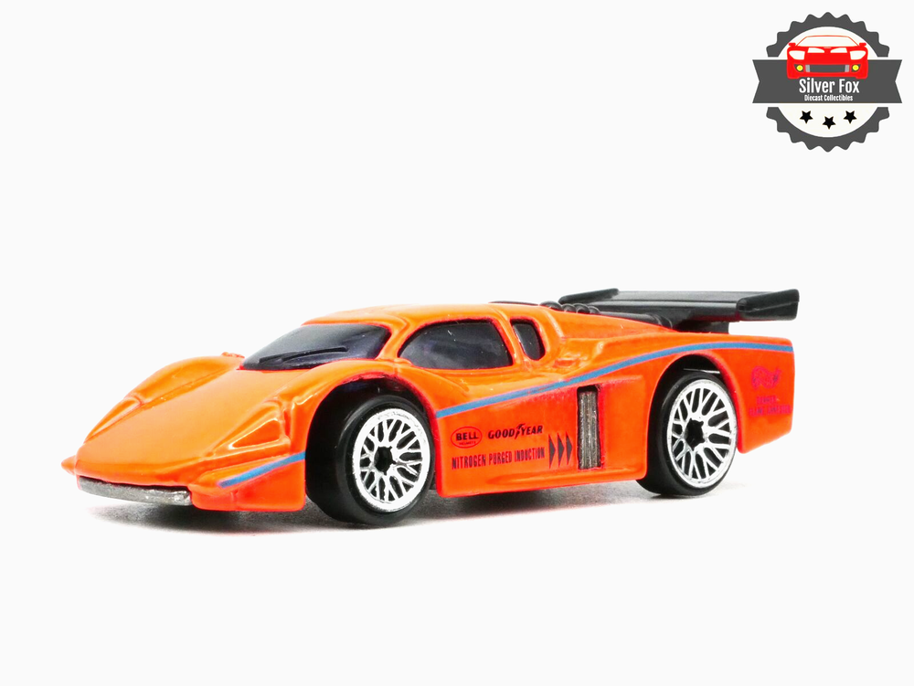 1996 GT RACER FLOURESCENT ORANGE RACING 1:64 SCALE DIECAST DIORAMA COLLECTOR CAR