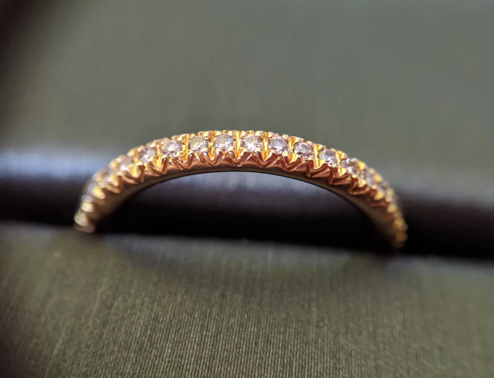 Alan Friedman Fancy Light Pink Diamond Eternity Band Ring 18k Rose Gold Size 6 - Image 2 of 4