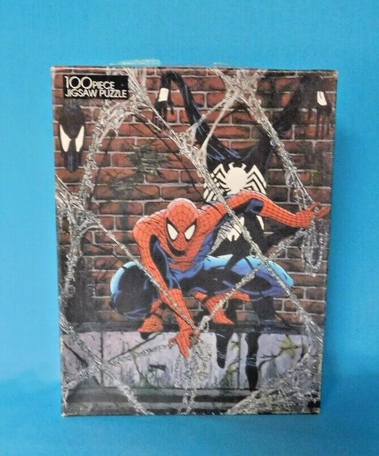 VINTAGE "THE AMAZING SPIDERMAN" JIGSAW PUZZLE 100 PIECES COMPLETE