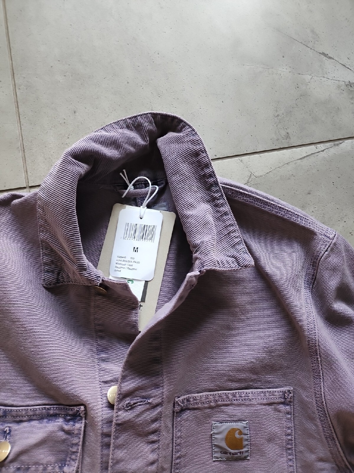 Rare Carhartt Michigan Chore Coat Jacket Purple Razzmic M image 7