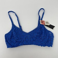 NWT VINTAGE OLGA Simply Perfect Lace Underwire Bra 33032 sz 34A Blue Floral