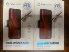 PureMobile (2 Pack) Anti-microbial invisible shield Glass iPhone XR NEW
