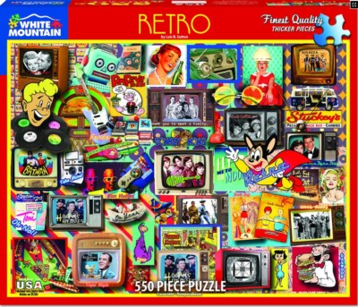 White Mountain Retro 550 Teile Puzzle 610 mm x 450 mm AUSVERKAUFSPREIS