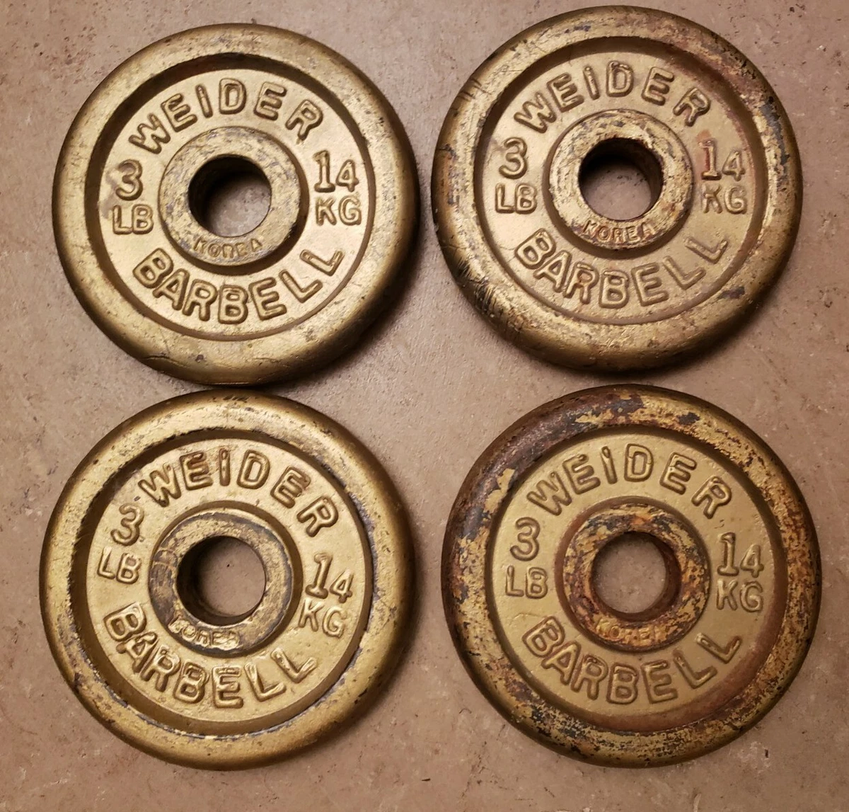 Vintage weider online weight plates