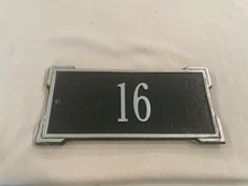 Custom RUSTIC House Number 16 Sign Metal Address Plaque 12 X 6