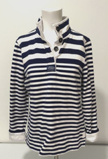 Joules Women's Southwold Striped Funnel Neck Long Sleeve Pullover Sweatshirt Sz8