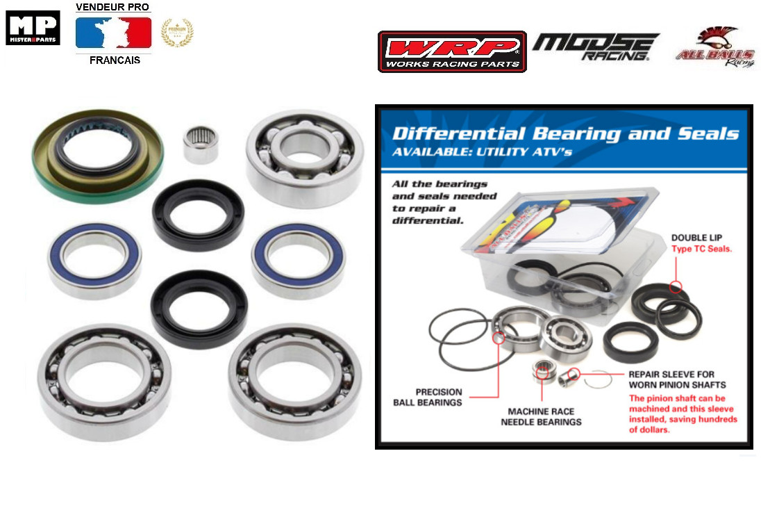 Kit roulement différentiel arrière Can-Am Outlander 800 pour stopper fuite huile et jeu