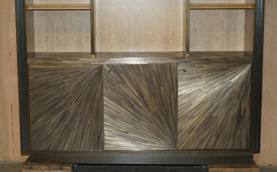 RRP €52,355 МУЗЕЙНОГО КАЧЕСТВА СДЕЛАНО ВО ФРАНЦИИ JALLU МАССИВНЫЙ СОЛОМЕННЫЙ КНИЖНЫЙ ШКАФ МАРКЕТРИ - Изображение 3 из 4