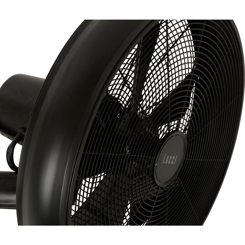 Lucci Air Breeze 50W Wandventilator mit Fernbedienung - Schwarz 