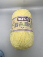 Bernat Baby Sport Yarn Baby Yellow 1256 yds 350 g Large One Skein Acrylic