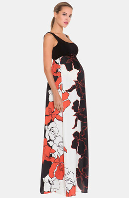 empire waist pregnancy dresses Burgundy Wrap Front Empire Waist Maternity Maxi Dress main image 1