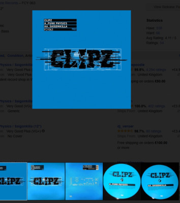 12 inch vinyl records Drum and Bass Clipz Funks Physics Full Cycle 2003