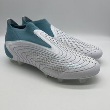 adidas Predator Accuracy FG White Grey Blue Size 8.5 US Mens NEW FZ6276