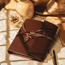 ELEGANT Leather Photo Album Notebook | 120 4x6 Photo Space w/ Writing Pages