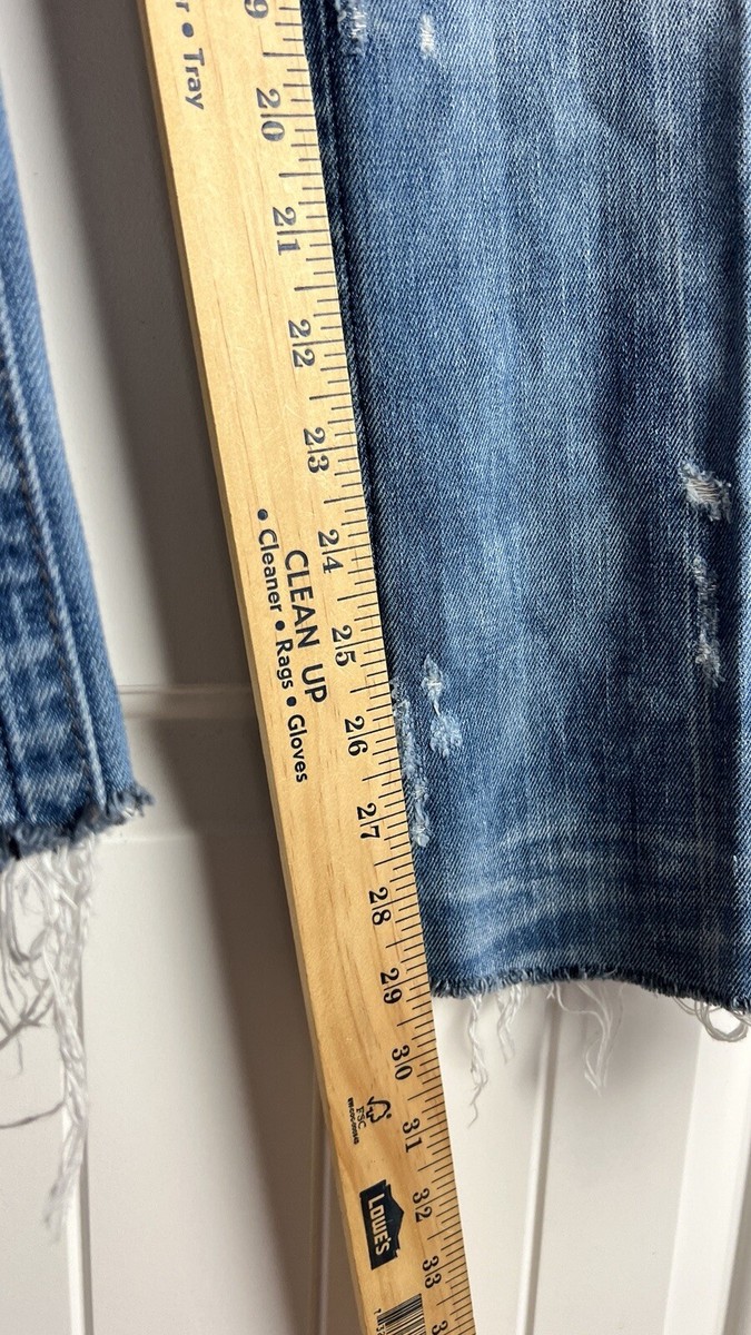 Armani Exchange A/X Distressed Straight Mens Jeans Sz 31 Grunge