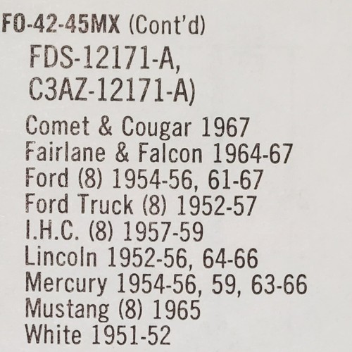 Sorensen F0-42-45HV Contact Points Set 1954-67 Ford 52-66 Lincoln 54-66 Mercury - Picture 4 of 6