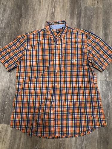 Chaps Mens Button Up Shirt Short 