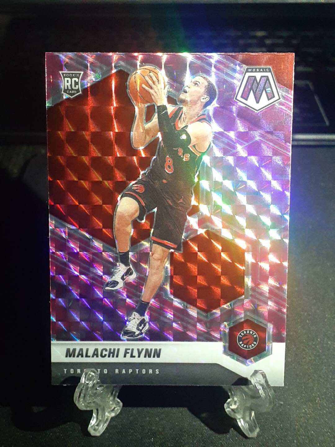 Malachi Flynn 2020-21 Panini Mosaic Pink Camo Prizm RC Rookie #236 Toronto