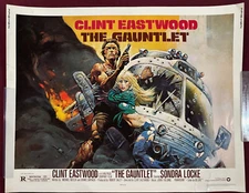 GAUNTLET POSTER HALF SHEET 1977 CLINT EASTWOOD SANDRA LOCKE FRAZETTA ART