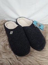 RockDove Clog Slippers Large 11-12 Black Fleece Lined Memory Foam Indoor/Outdoor