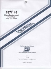 Showgard Stamp Mounts 187/144 For UN Flag Sheetlets Black Pack Of 10 New