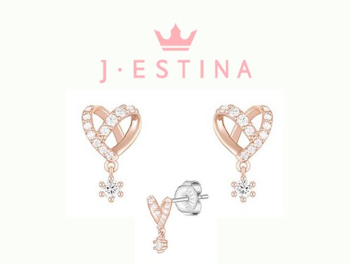 [J.ESTINA] J.RIBBON HEART Earrings 