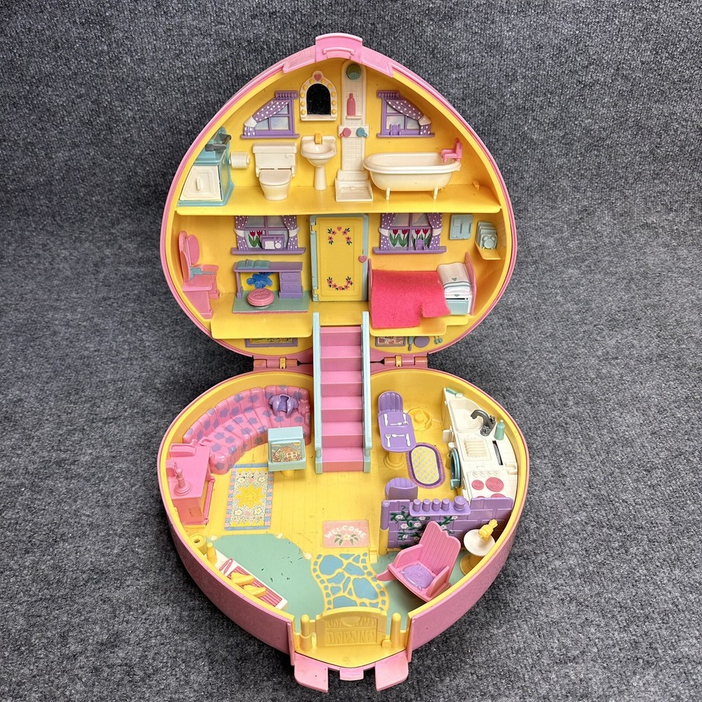 Vintage Lucy Locket Polly Pocket LARGE Carry N Pink Play Set Dream House 1992