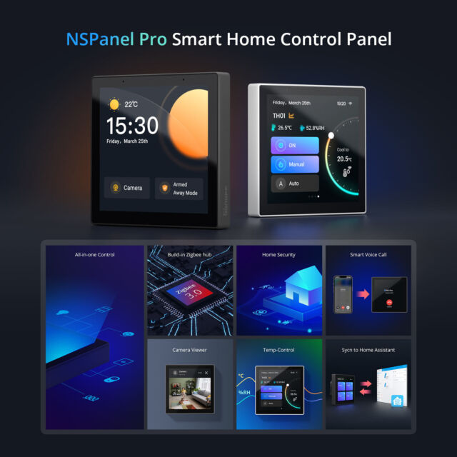 NSPanel Pro DIY Smart Home Control Panel Gateway for Sonoff Zigbee Devices IR10326 NSPanel Pro DIY Smart Home Control Panel Gateway for Sonoff Zigbee Devices IR10326
