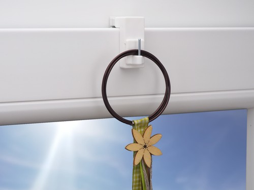 Fensterhaken/Dekohaken für Fensterdekorationen/Gardinenstangen, universal, weiß - 第 5/8 張圖片