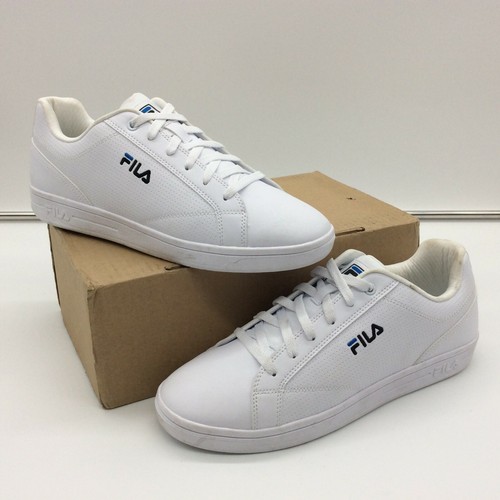 white and blue filas