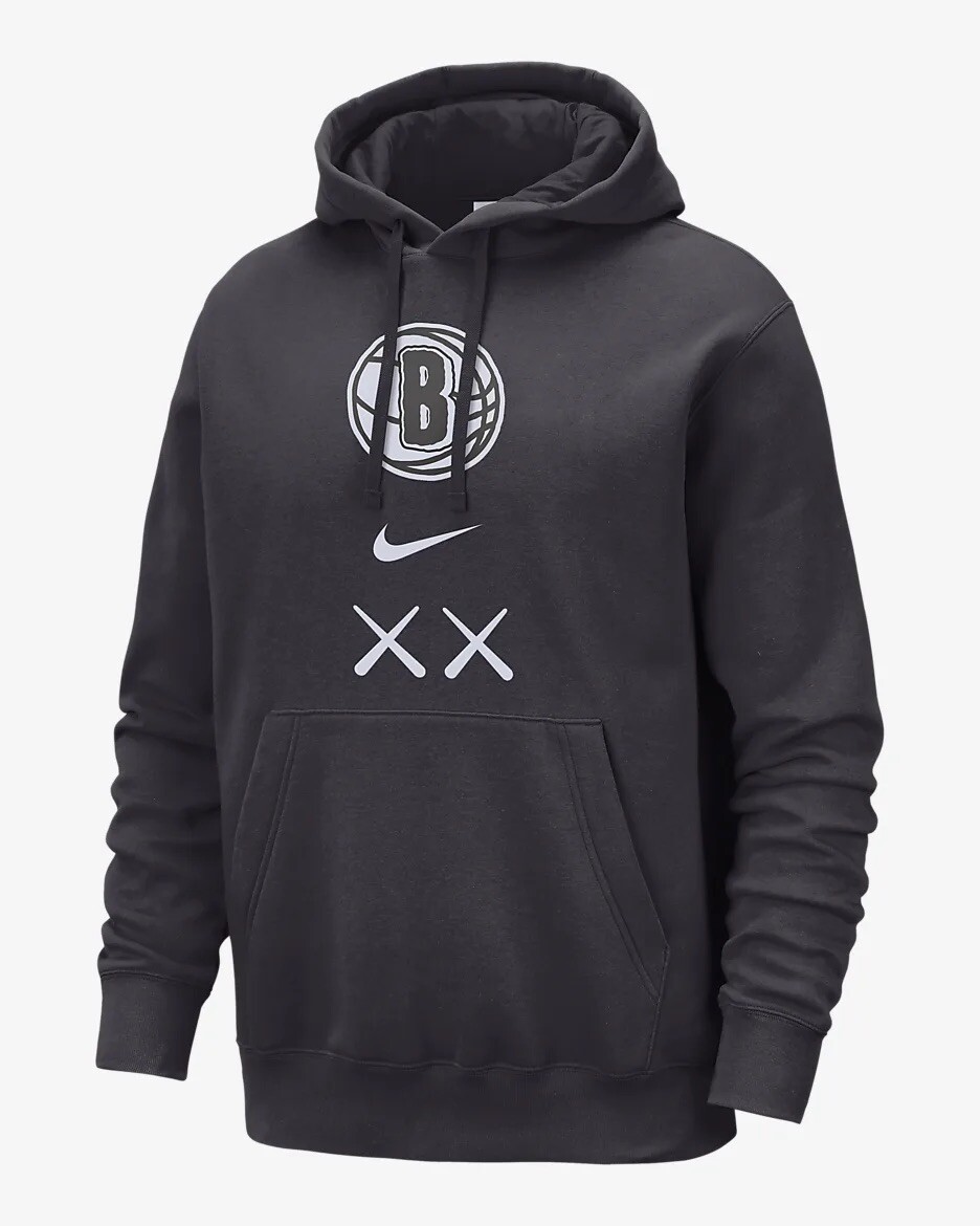 Nike x KAWS x Brooklyn Nets City Edition Hoodie Dark Grey Sz M FB4812 070 KD Nike x KAWS x Brooklyn Nets City Edition Hoodie Dark Grey Sz M FB4812 070 KD