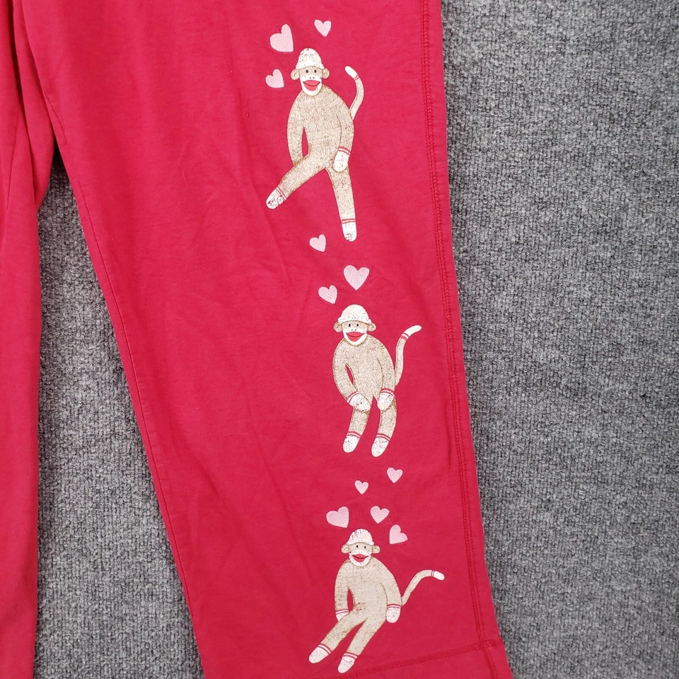 Nick & Nora Pajama Pants Womens 2XL XXL Pink Sleepwear Lounge Wide Leg Monkey - Image 3 of 4