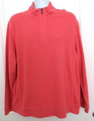 Tommy Bahama Men's Sweater 1/4 Zip Pullover Candy Rose Size Large NWT
