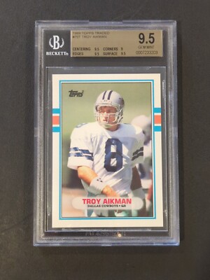 TROY AIKMAN ROOKIE bgs9.5
