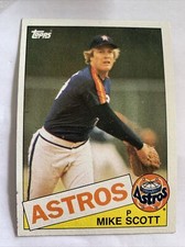 1985 Topps Baseball Card #17 Mike Scott Houston Astros Nm Free Shipping!