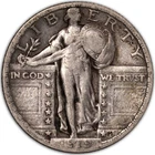1919-P Philadelphia Standing Liberty Quarter SLQ 25c Very Fine VF+