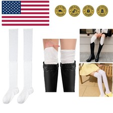 White Knee High Boot Socks - Knit Womens Long White Thigh High Socks for Boot...
