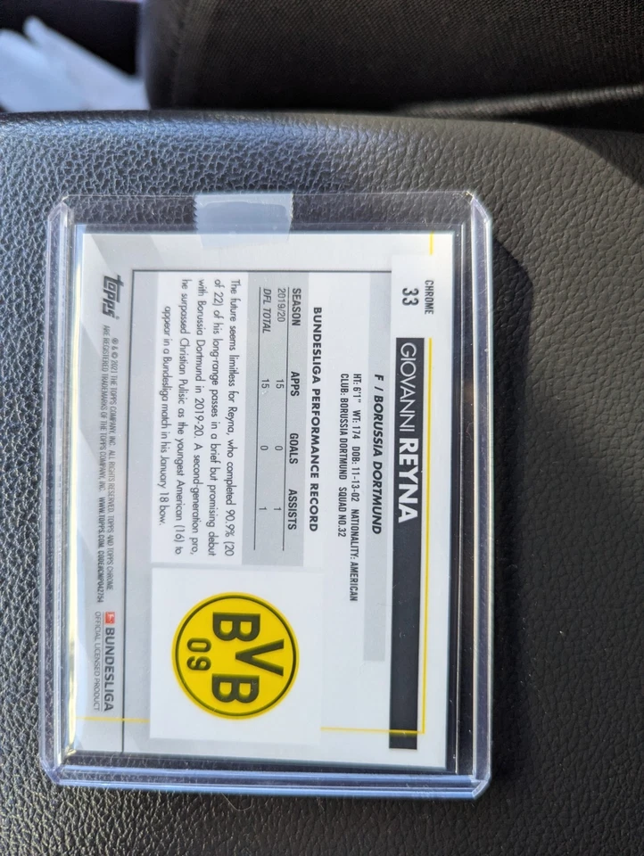 2020-21 Topps Chrome 德甲 - Giovanni Reyna #33 折射器 — 第 2/2 张图片