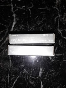 2 Sony PlayStation One 1 PS1 Memory Card Light Gray SCPH-1020 Brand New